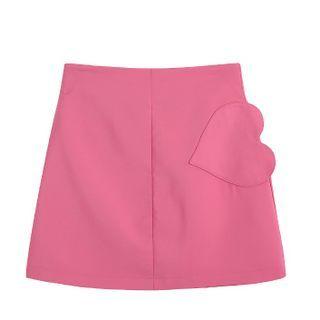 Heart Detail Mini A-line Skirt