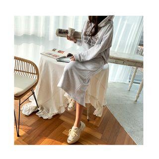 New York M Lange Hoodie & Skirt Set Melange White - One Size