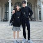 Couple Matching Star Embroidery Hoodie / Dress