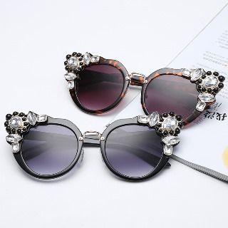 Crystal Round Sunglasses