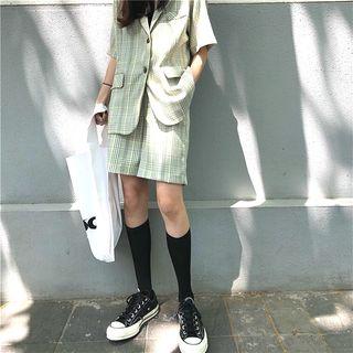 Plaid Blazer / Plaid Skirt / Plaid Shorts