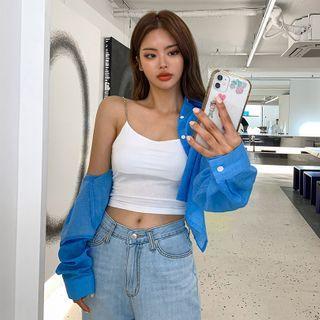 Chain-strap Sleeveless Crop Top