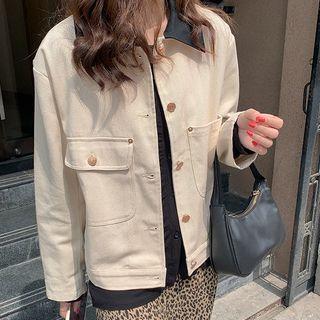Contrast Collar Denim Jacket