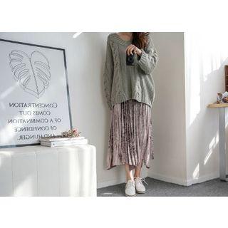 Handkerchief-hem Maxi Skirt