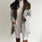 Sherpa-fleece Lined Oversized Jacket