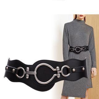 Buckled Genuine Leather Waist Belt