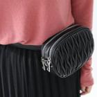 Textured Zip-detail Belt Bag