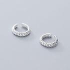 Bead Ear Cuff 1 Pair - Silver - One Size