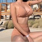 Lace-up Ribbed Bikini