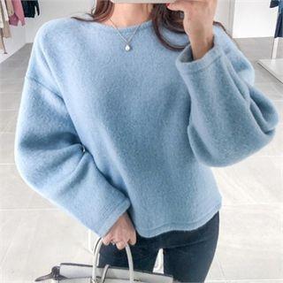 Drop-shoulder Brushed Fleece Pullover