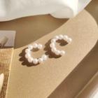 Faux Pearl Cuff Earring 1 Pair - Faux Pearl Cuff Earrings - White - One Size