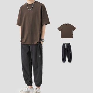 Elbow-sleeve T-shirt / Loose Fit Pants (various Designs)