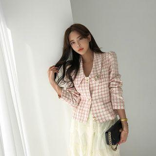 Chelsea-collar Tweed Jacket