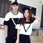 Short-sleeved Print Couple T-shirt