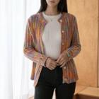 Round-neck Multicolor Cardigan Multicolor - One Size