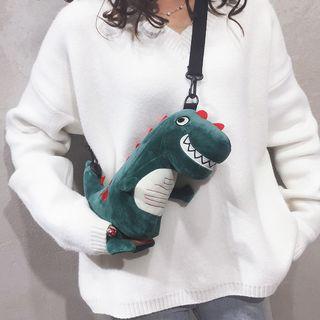 Dinosaur Crossbody Bag Dinosaur - Green & White - One Size