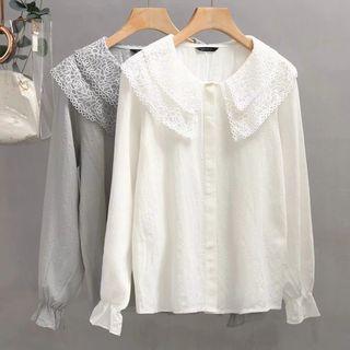 Double Lace Collar Blouse