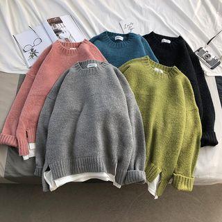 Mock Two Piece Plain Sweater