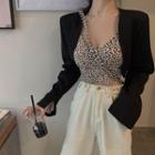 Leopard Print Camisole Top / Blazer