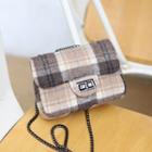 Plaid Fluffy Crossbody Bag As Shown In Figure - One Size