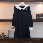 Sailor Collar Knit A-line Dress