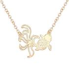 Alloy Goldfish Pendant Necklace 1-1057 - Gold - One Size