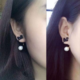 Swan Faux Pearl Earring / Clip-on Earring / Necklace