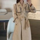 Double Breasted Trench Coat With Shawl