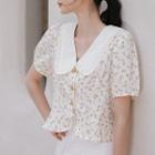 Peter Pan Collar Floral Blouse