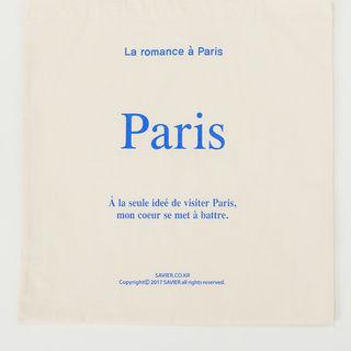 Paris Printed Canvas Shopper Bag