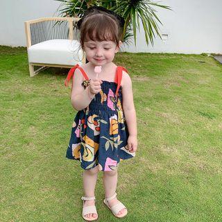 Printed Spaghetti-strap Dress