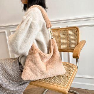 Furry Zip Shoulder Bag