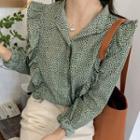 Floral Blouse Green - One Size