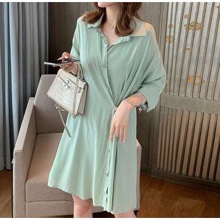 Set: Plain Shirtdress + Slipdress