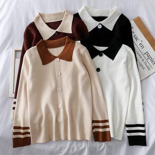 Colorblock Polo Sweater