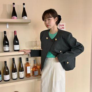 Double-button Boxy Jacket
