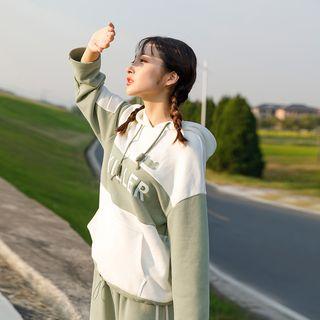 Color-block Fleece-lined Hoodie / Sweatpants