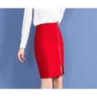 Zip Fitted Skirt