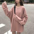 Set: Plain Oversized Sweatshirt + Sling Bag
