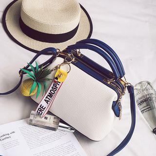 Color Block Boston Bag