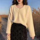 Sweater / Glitter Midi Skirt