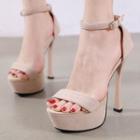 Ankle Strap Platform Kitten-heel Sandals