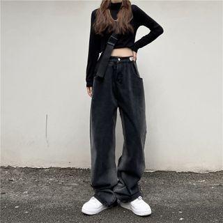 Mid Rise Loose Fit Jeans