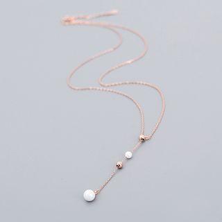 Beaded Y Necklace
