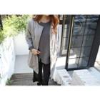 Round-neck Snap-button Parka