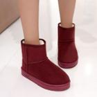 Faux-suede Flat Snow Boots