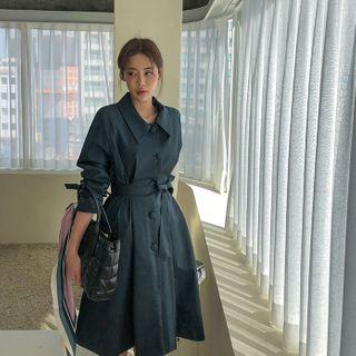Cotton A-line Mac Coat & Sash