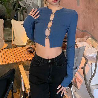 Crop Cutout Knit Top