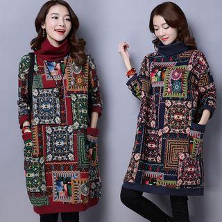 Patterned Padded Dress