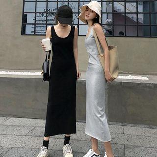 Back Slit Midi Tank Dress
